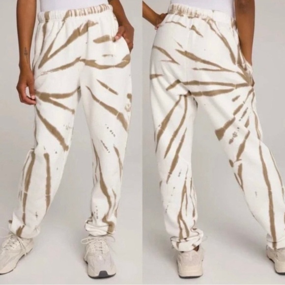 Good American Beige Brown Tie Dye Sweatpants Size XL - Picture 1 of 2